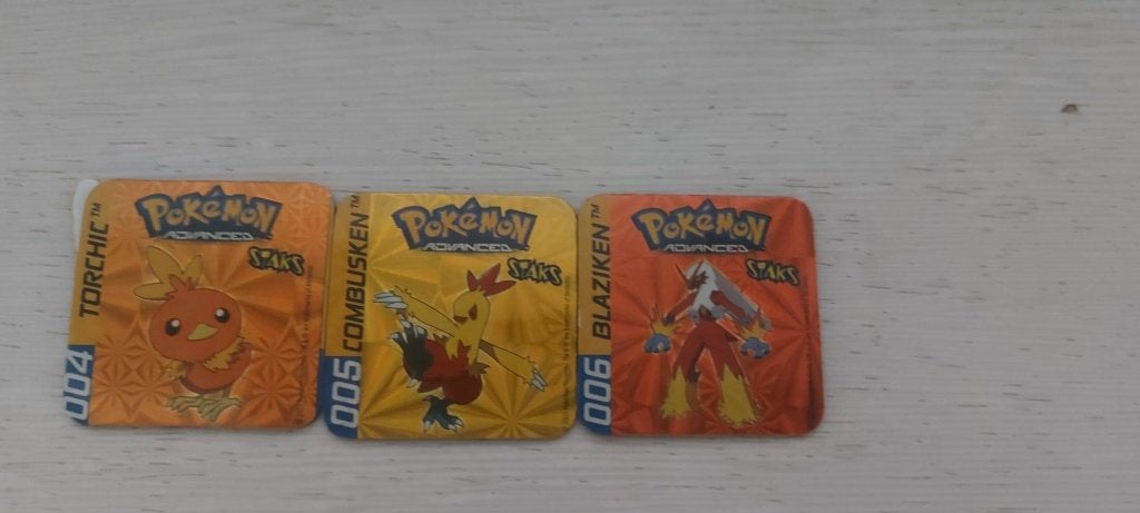 pokemon magneten panini staks Torchic Combusken Blaziken, Ophalen of Verzenden, Nieuw, Overige typen