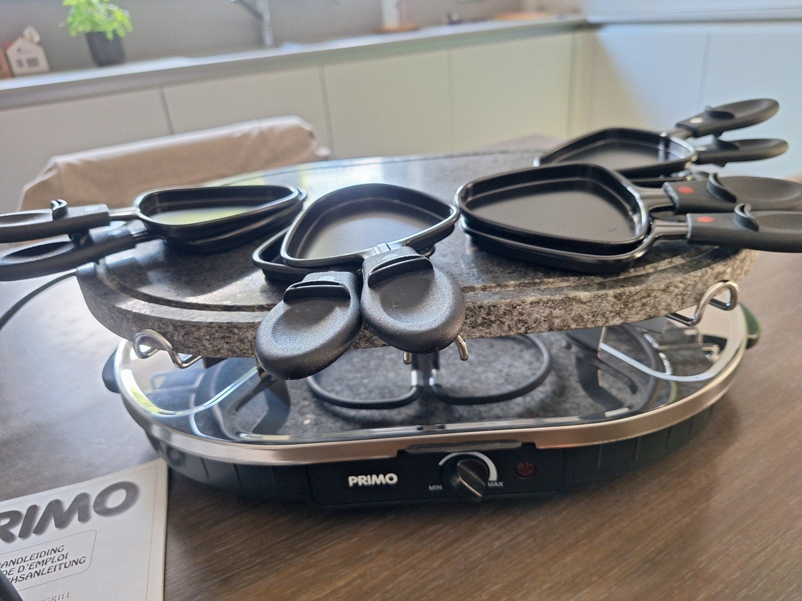 steengrill, raclette gourmetset, Ophalen of Verzenden, Zo goed als nieuw, 8 personen of meer