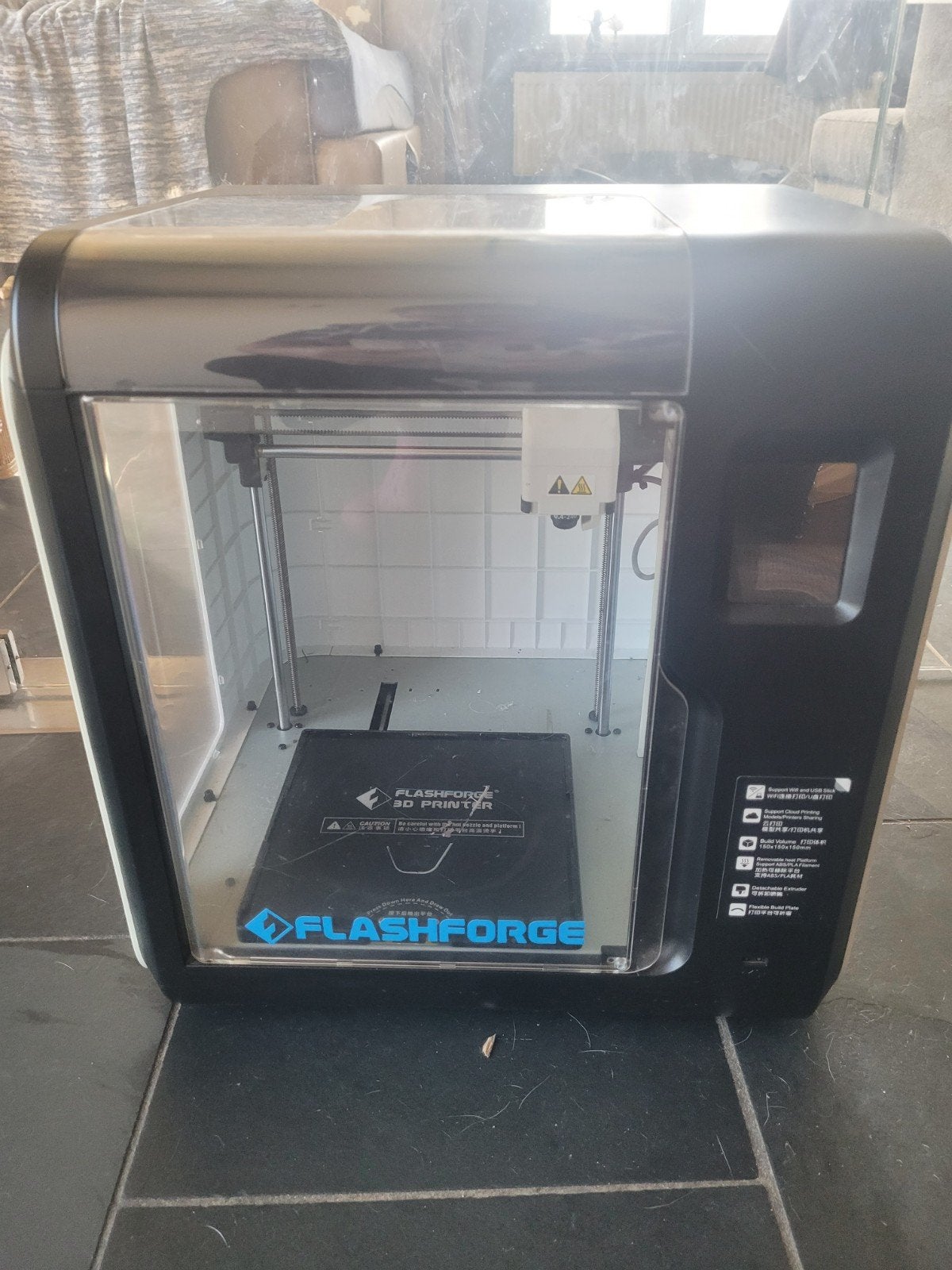 3d printer flashforge, Computers en Software, 3D Printers, Ophalen, Ingebouwde Wi-Fi, Zo goed als nieuw, Filament