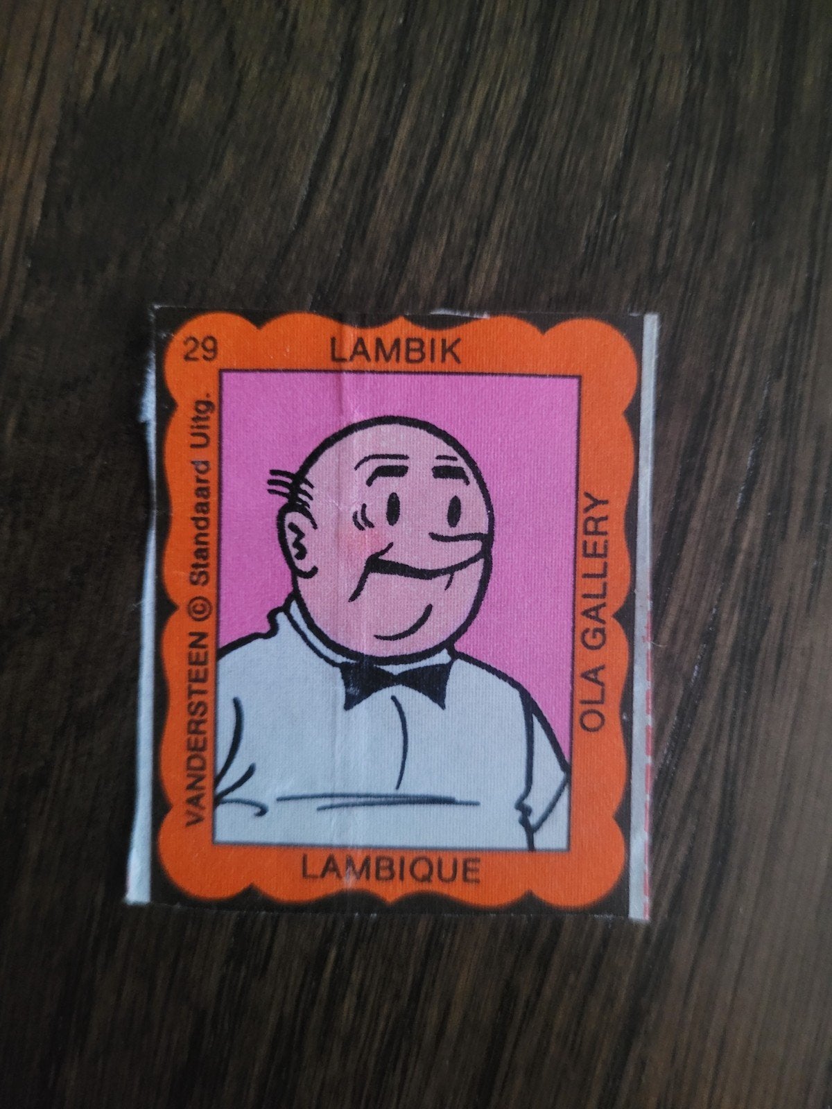 oude sticker ola gallery lambik nummer 29, Ophalen of Verzenden