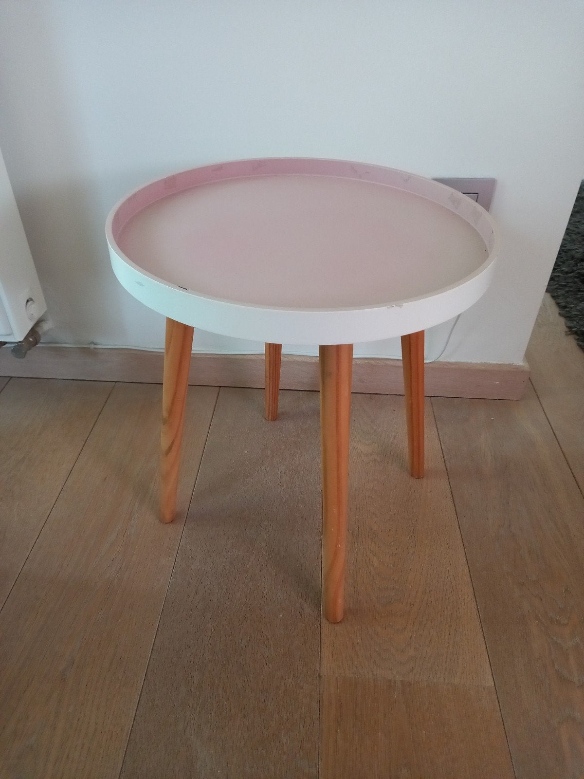 bijzettafel in hout, Ophalen, Minder dan 45 cm, Minder dan 55 cm, Gebruikt