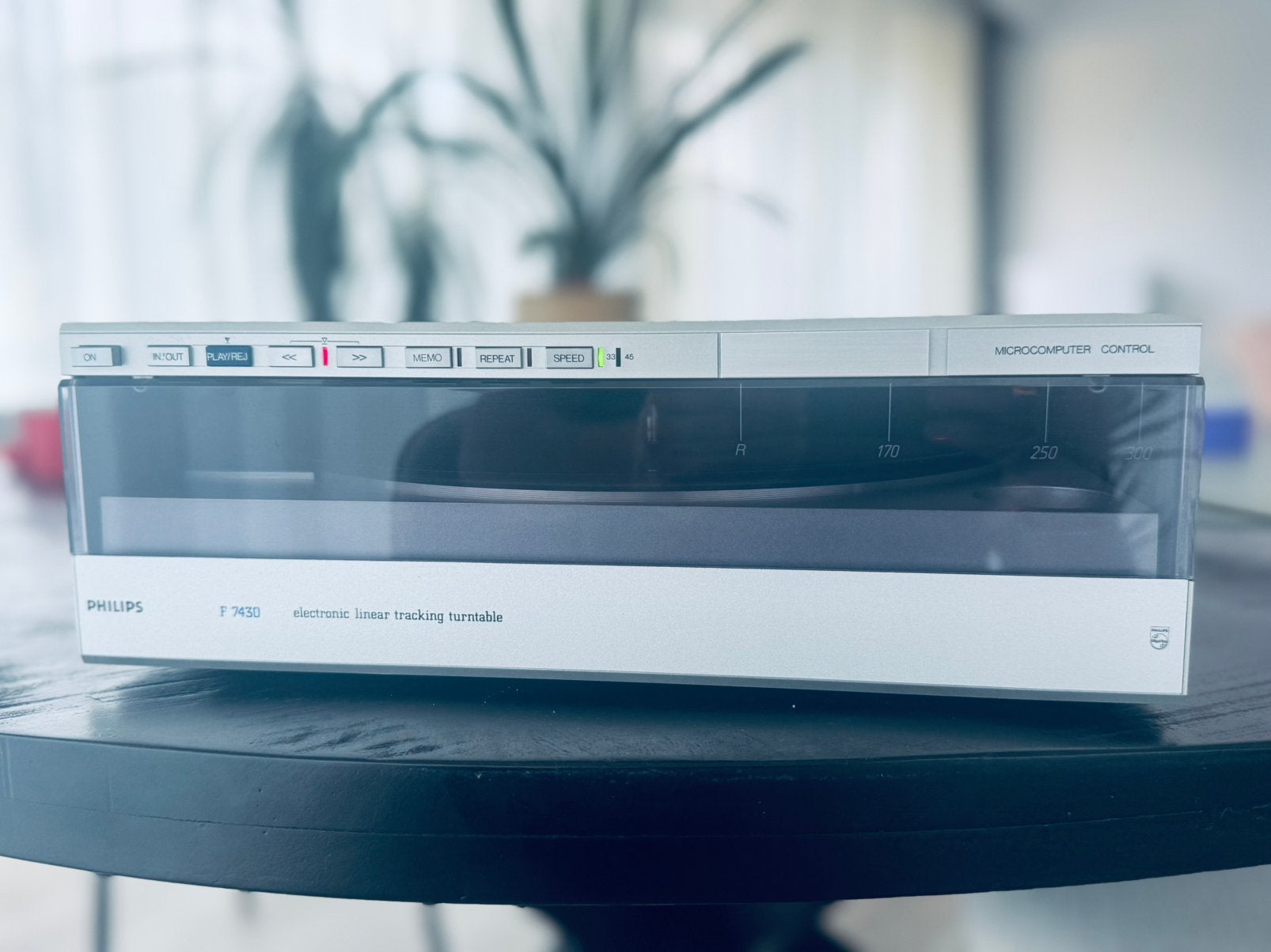 Philips F 7430 linear tracking turntable, Enlèvement ou Envoi, Comme neuf, Philips