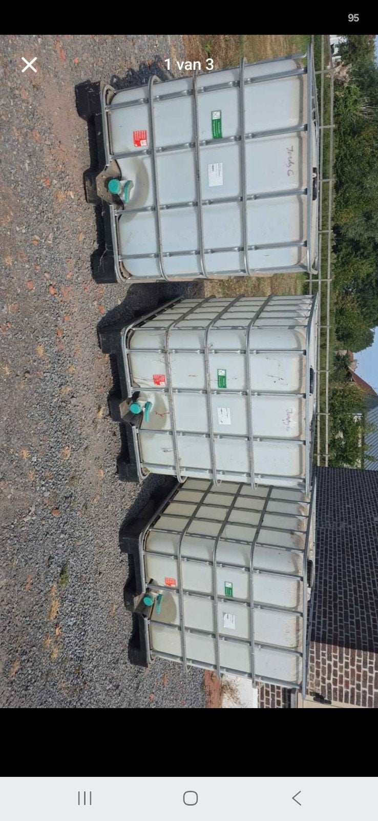 IBC containers 1000L, Bricolage & Construction, Casiers & Boîtes, Enlèvement, Comme neuf