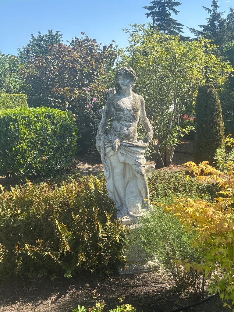 Stenen beeld, Tuin en Terras, Ophalen, Gebruikt, Steen, Mensenbeeld