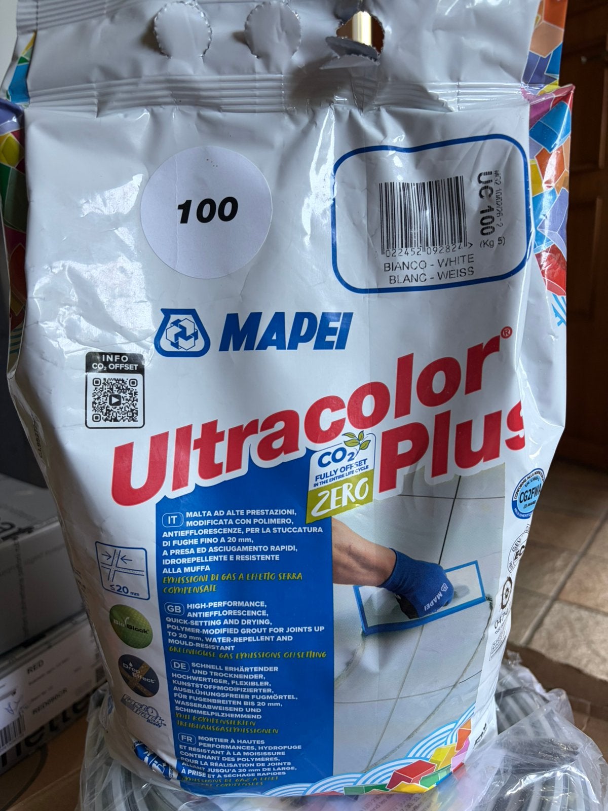 Mapei Ultracolor Plus 5 kg mortel, Doe-het-zelf en Bouw, Ophalen, Zo goed als nieuw