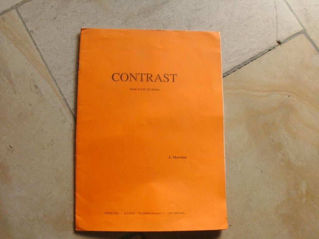 Contrast voor Fluit en piano., Ophalen, Zo goed als nieuw