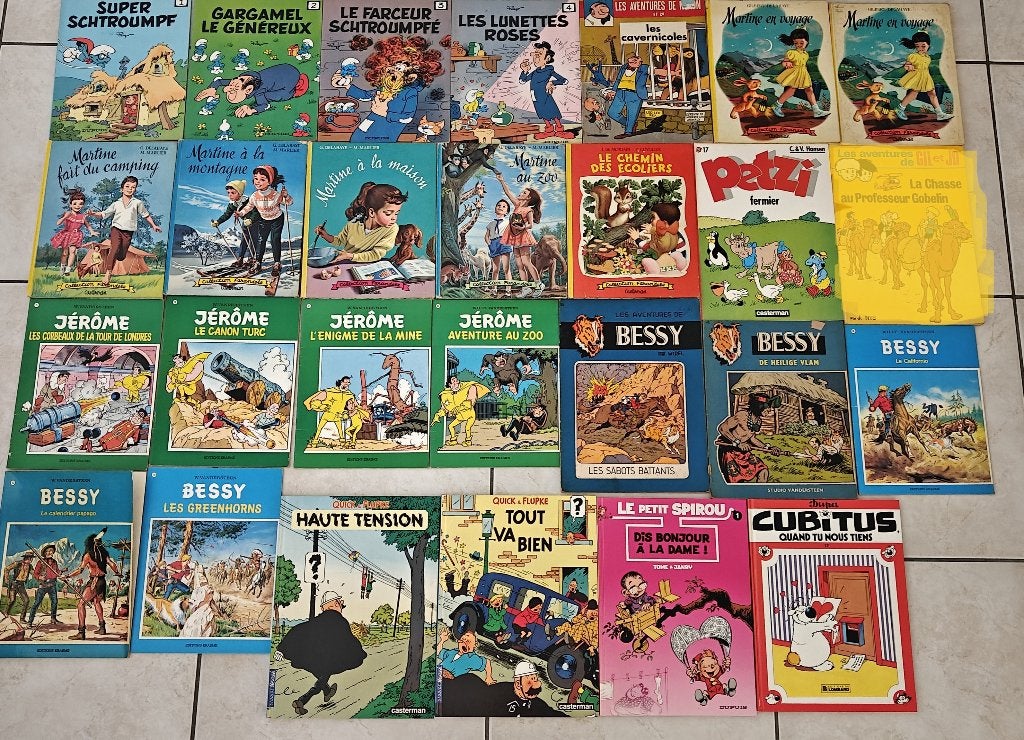 BD Gaston, Spirou, Martine Jérôme, Bessy. 60's, 70, 80, 90, Livres, Enlèvement ou Envoi, Utilisé