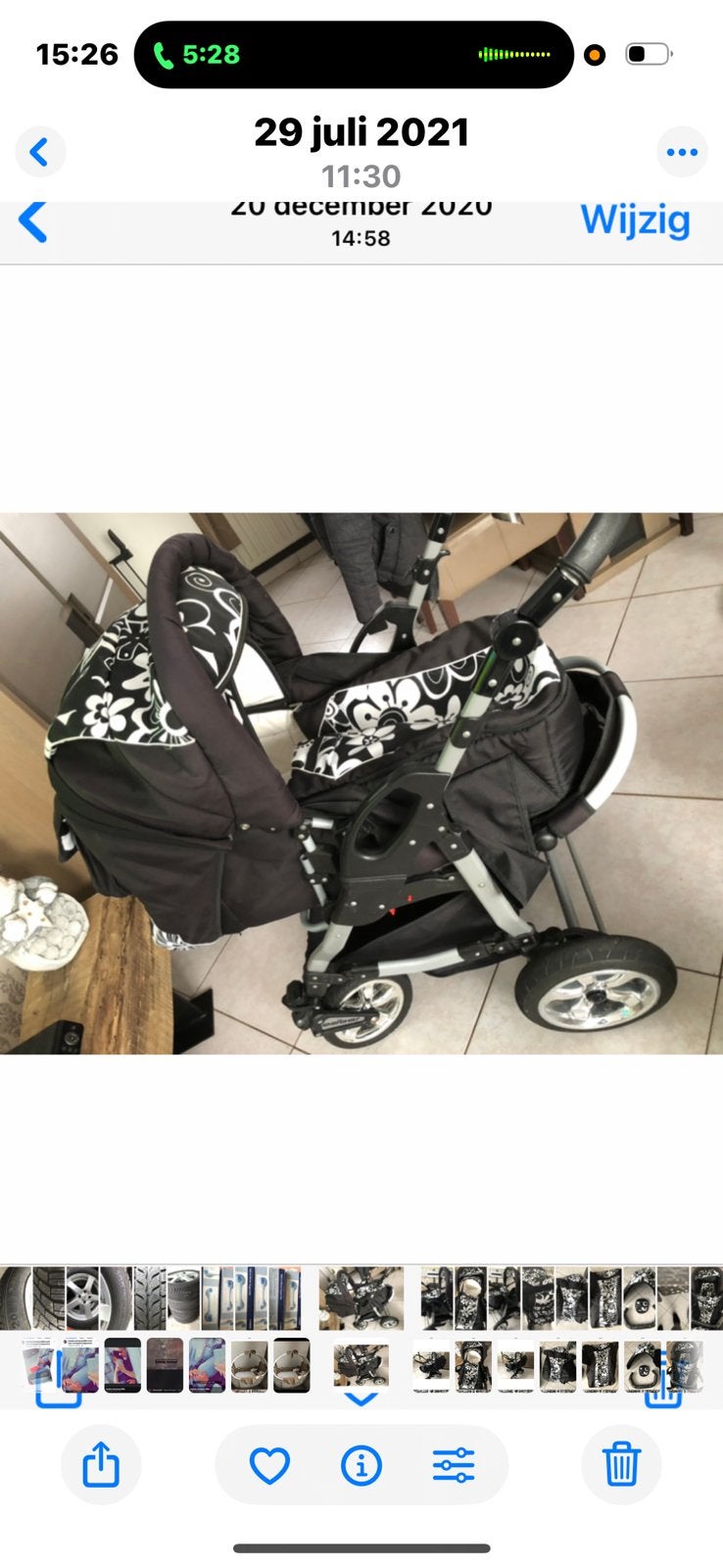 Kinderwagen. Nooit gebruikt, Ophalen, Zo goed als nieuw, Kinderwagen