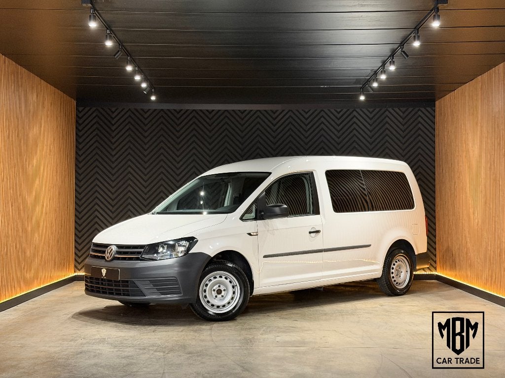✅Vw Caddy Maxi Kombi 2.0TDI LichteVracht 5Zit GARANTIE Trekh, 75 kW, 4 cilinders, Wit, Bedrijf