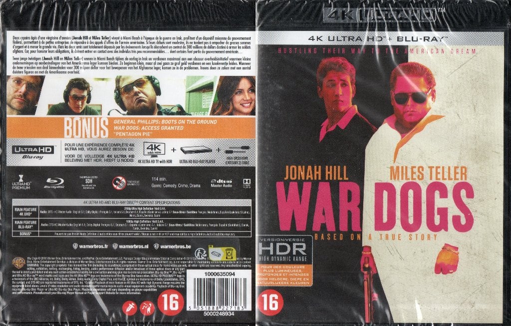 war dog (4K ultra hd + blu-ray) nieuw, Cd's en Dvd's, Nederlands, Vanaf 16 jaar, Film, Spaans