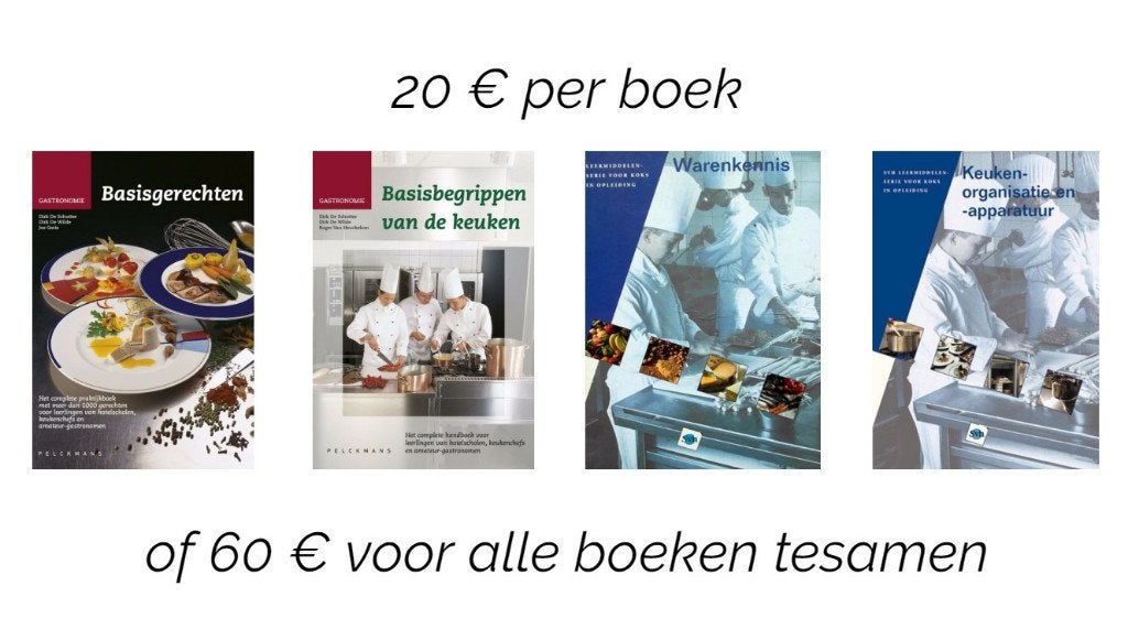 4 STUDIEBOEKEN voor KOKS IN OPLEIDING, Boeken, Kookboeken, Ophalen of Verzenden, Zo goed als nieuw