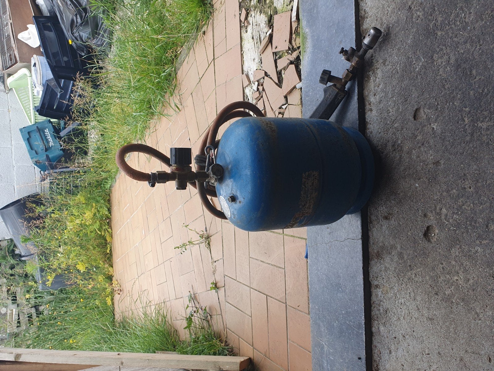 Hervulbaar gasfles plus brander, Doe-het-zelf en Bouw, Ophalen