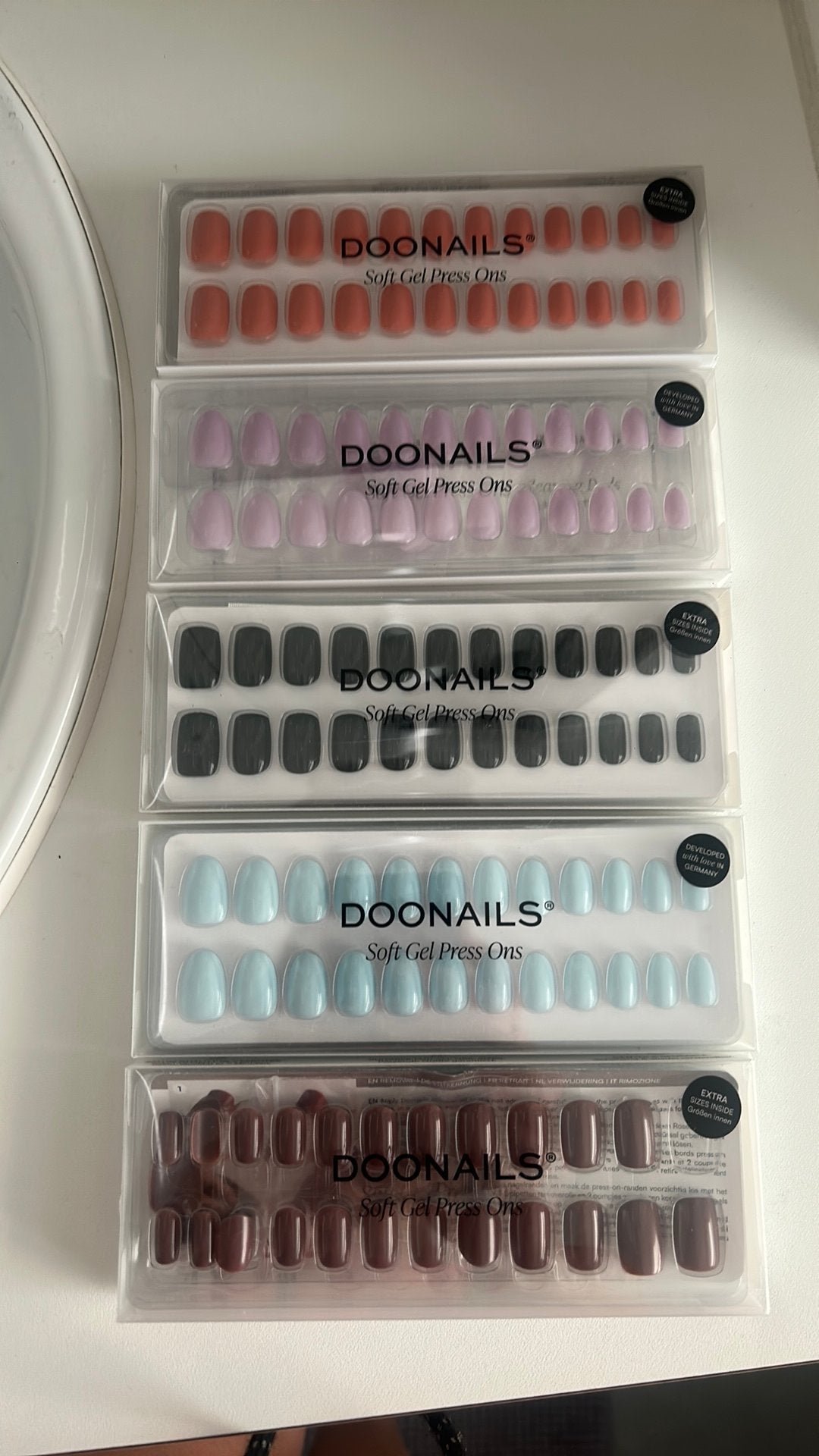 Nail press ons en dip powder, Ophalen, Zo goed als nieuw, Zwart
