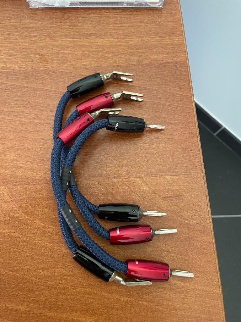 Audioquest Jupiter Jumpers., Ophalen of Verzenden, Gebruikt, Luidsprekerkabel
