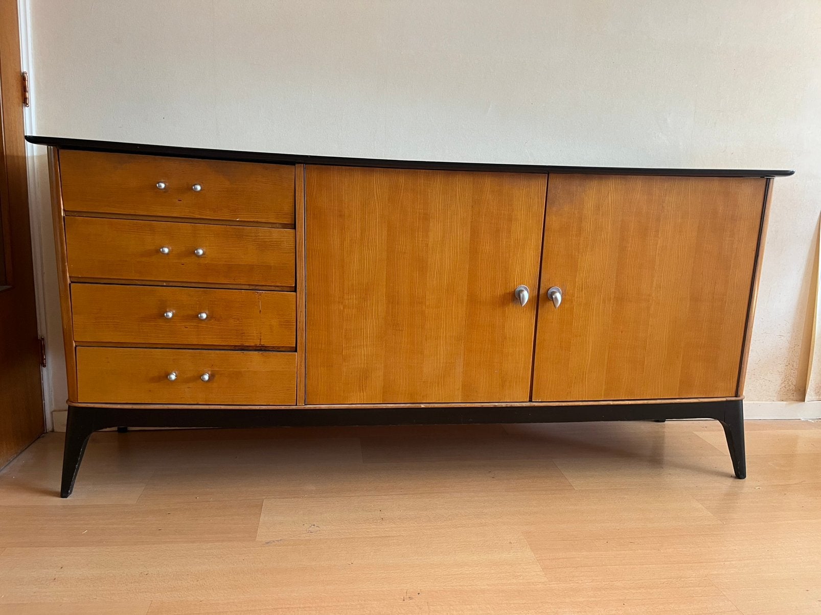 Vintage Mid-Century Modern Dressoir – Jaren 50/60, 25 à 50 cm, Vintage Mid-Century Modern Dressoir, 150 à 200 cm, Enlèvement