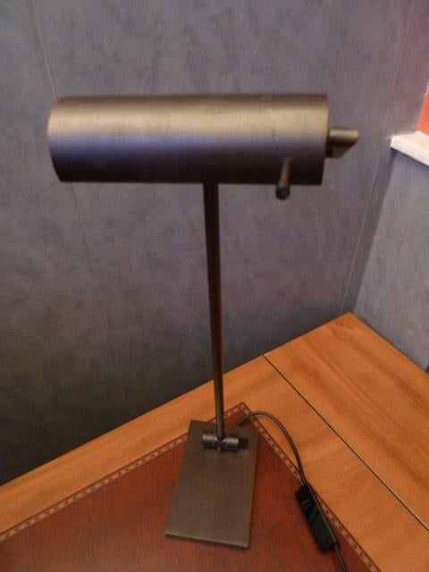 Prachtige bronzen lamp van Stéphane Davidts, instelbaar., Ophalen of Verzenden, Brons
