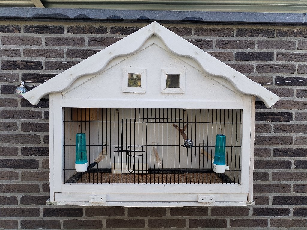 Vogelkooi, Enlèvement, Comme neuf, Bois, Cage à oiseaux