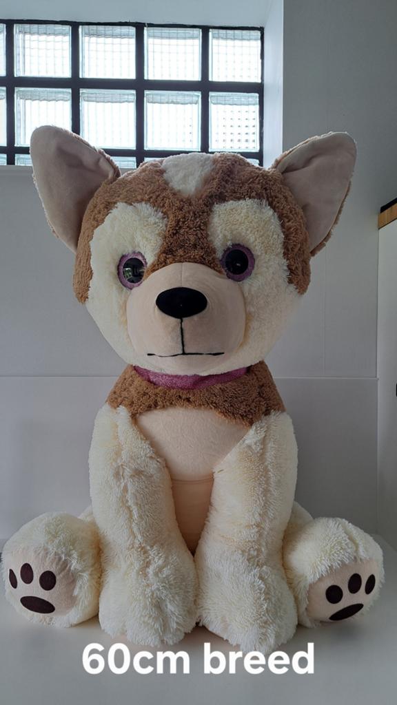 XXL knuffelhond, Kinderen en Baby's, Speelgoed | Knuffels en Pluche, Ophalen, Bruin
