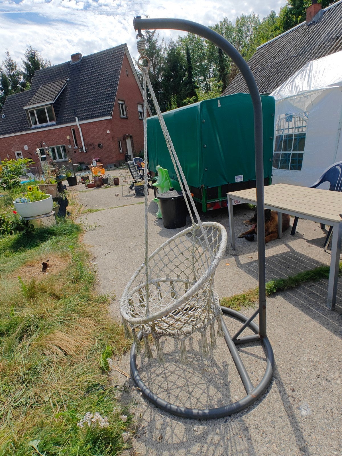 Hangstoel met frame, Une personne, Avec support, Enlèvement, Utilisé