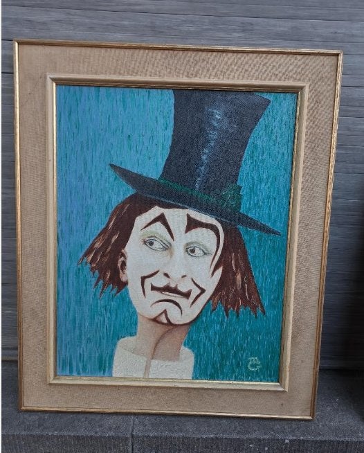 huile sur toile monograme mg, Enlèvement ou Envoi, Toile