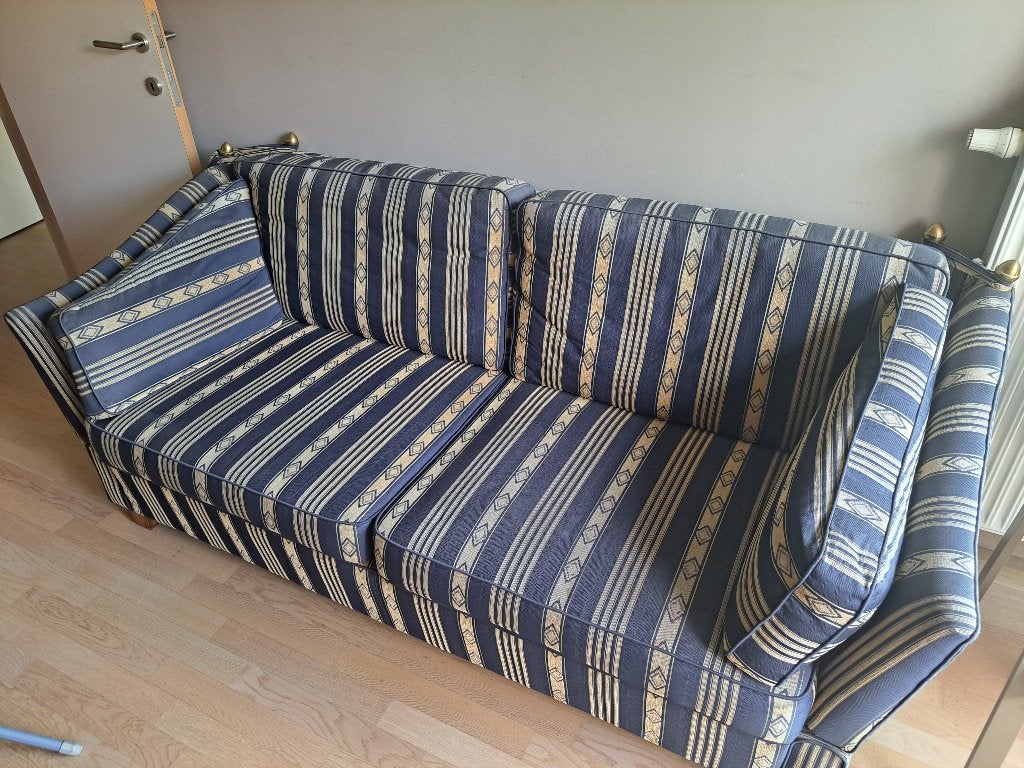 Gestreepte stoffen zetel, Huis en Inrichting, Fauteuils, Ophalen, Gebruikt, Stof