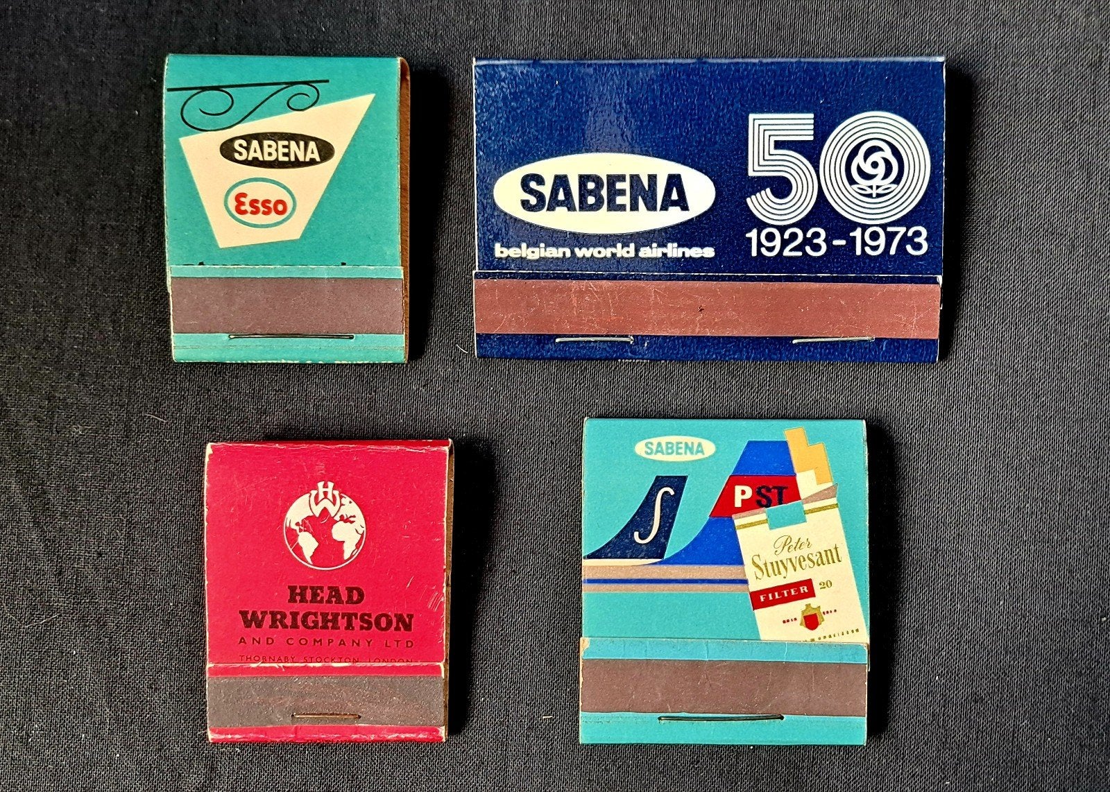 4 oude Sabena hoezen compleet, Verzamelen, Ophalen of Verzenden