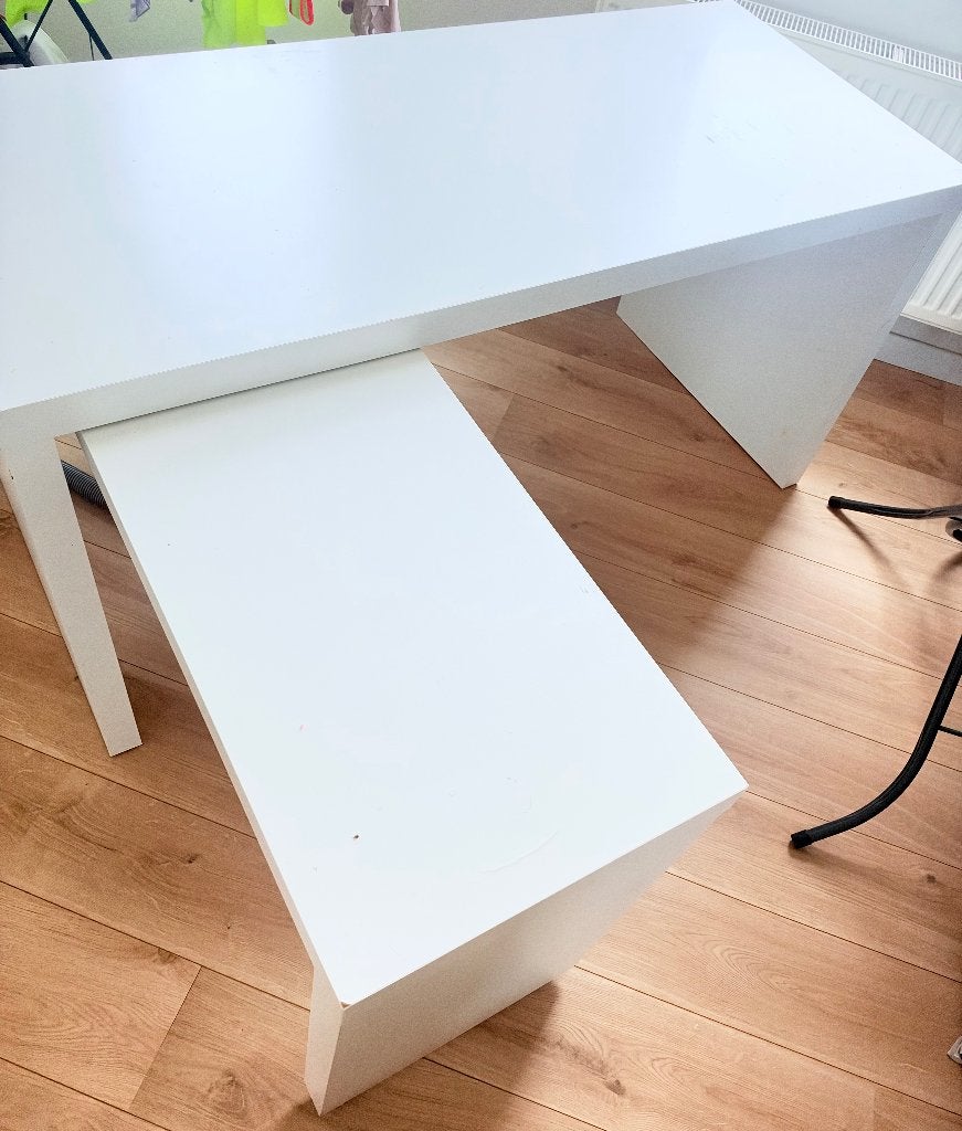 Bureau IKEA wit, Huis en Inrichting, Ophalen, Gebruikt, Wit, Overige materialen