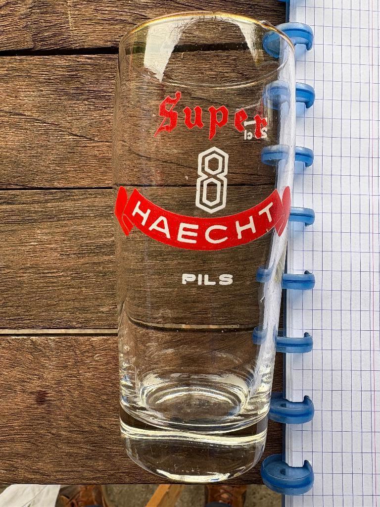 Super 8 Haecht Pils, Verzamelen, Ophalen of Verzenden, Gebruikt, Glas of Glazen, Overige merken