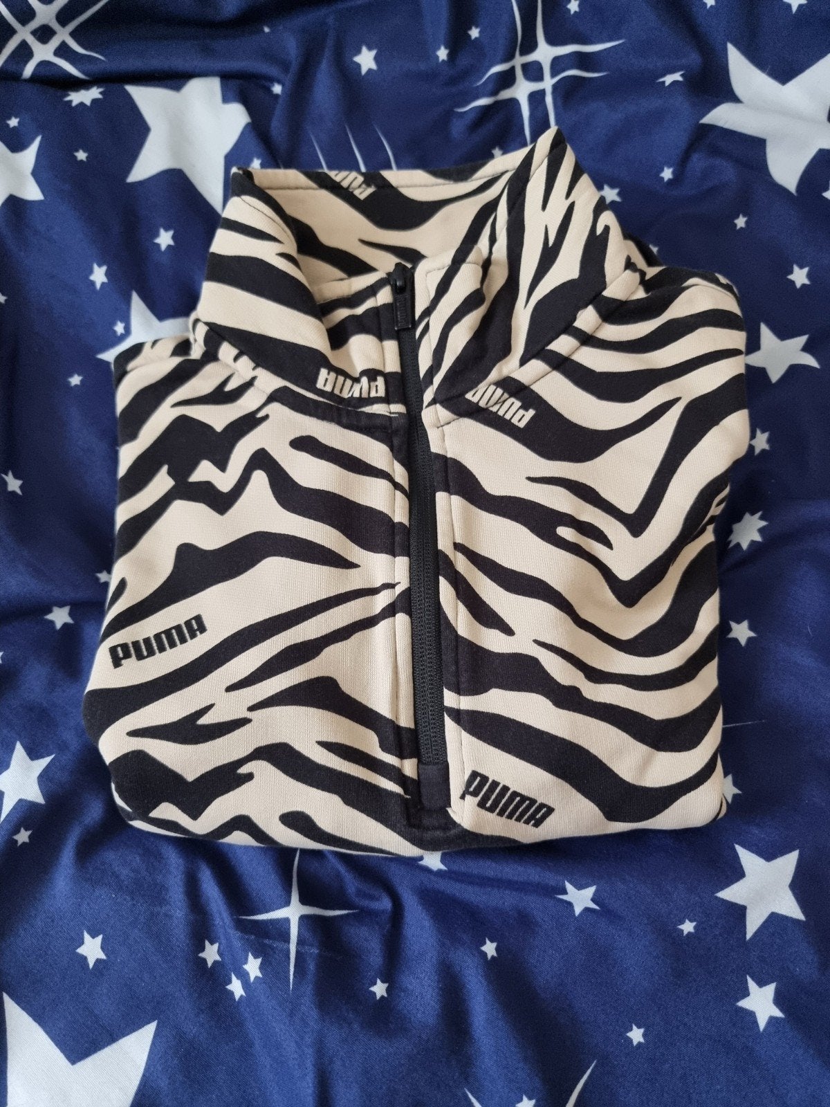 Puma zebra sweater – beige/zwart – maat XL, Kleding | Dames, Homewear, Puma, Zwart, Maat 46/48 (XL) of groter, Ophalen of Verzenden