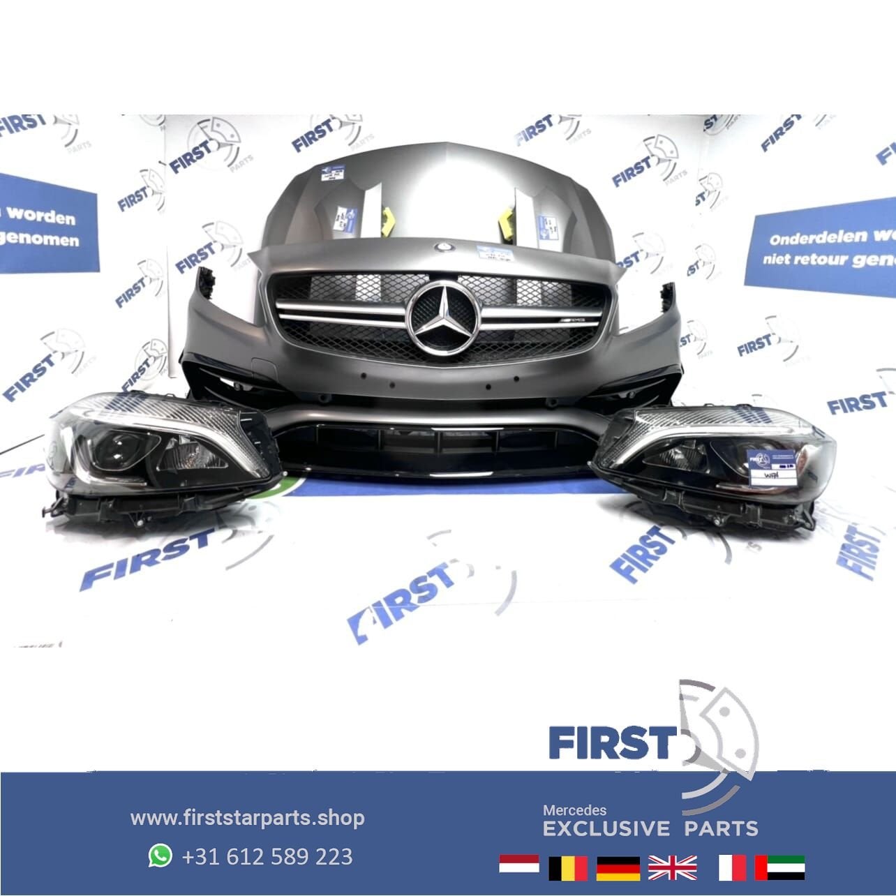 W176 FACELIFT A45 AMG VOORKOP MAGNO GRIJS PERFORMANCE PAKKET, Auto-onderdelen, Carrosserie, Bumper, Mercedes-Benz, Voor, Gebruikt