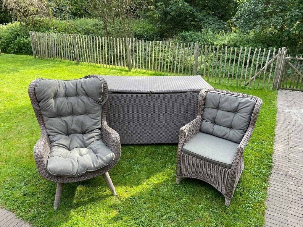 tuinmeubelen, Jardin & Terrasse, Ensembles de jardin, Rotin, Comme neuf, 8 places, Enlèvement
