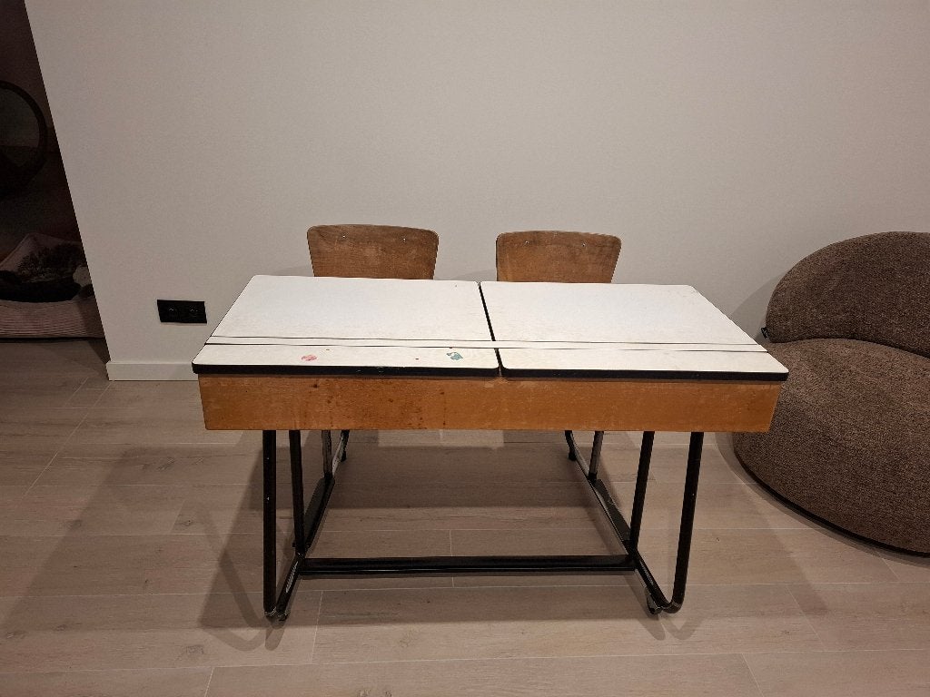 Schoolbank, Maison & Meubles, Vintage, Enlèvement, Utilisé, Bureau enfant