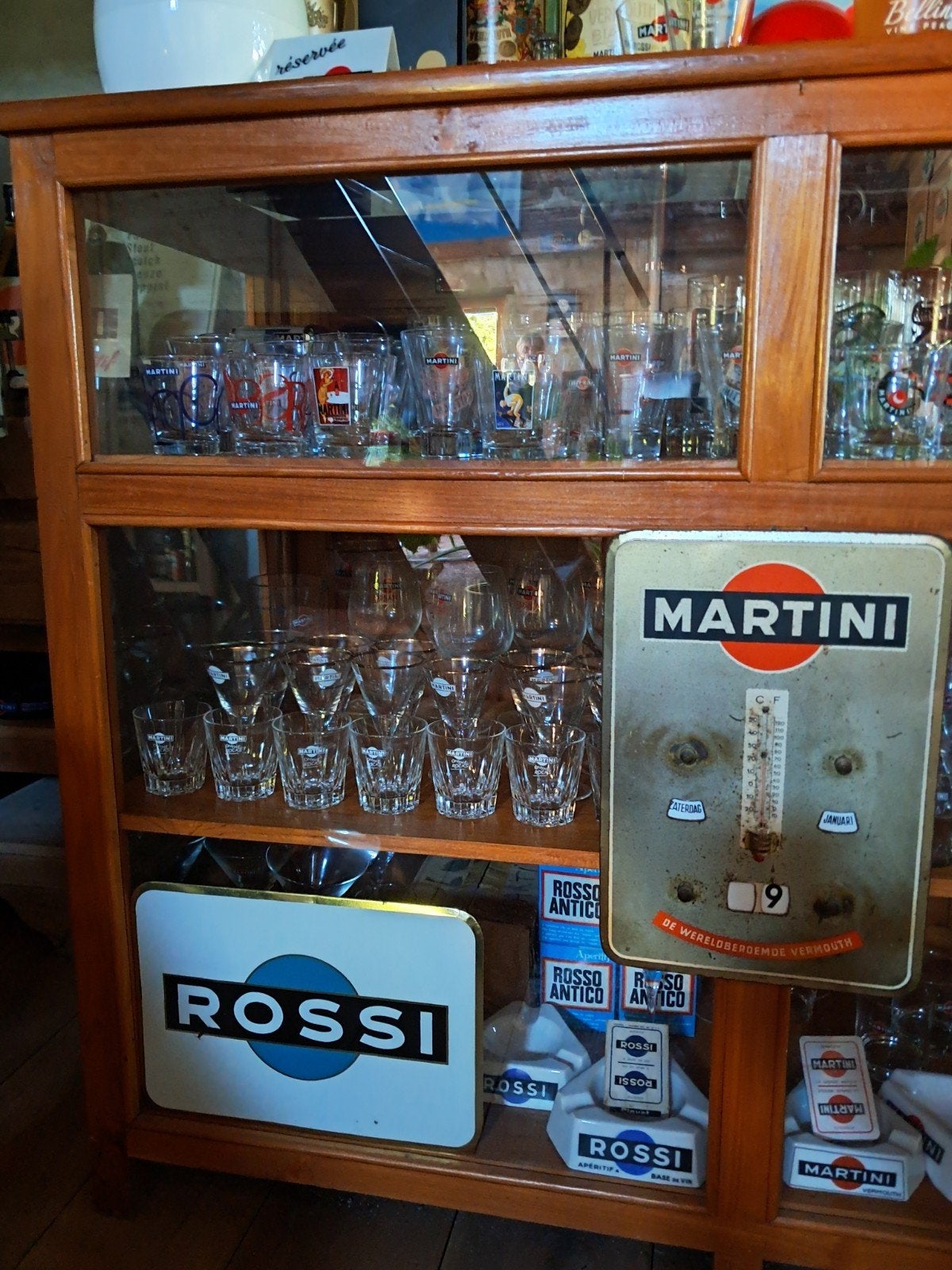 martini glazen plus toog, Verzamelen, Automaten | Overige, Ophalen