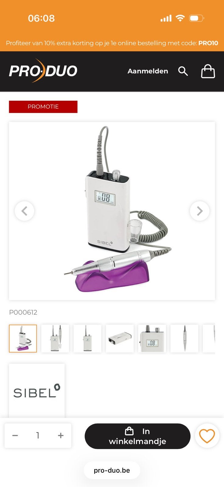 Sibel nail drill, Ophalen of Verzenden, Zo goed als nieuw