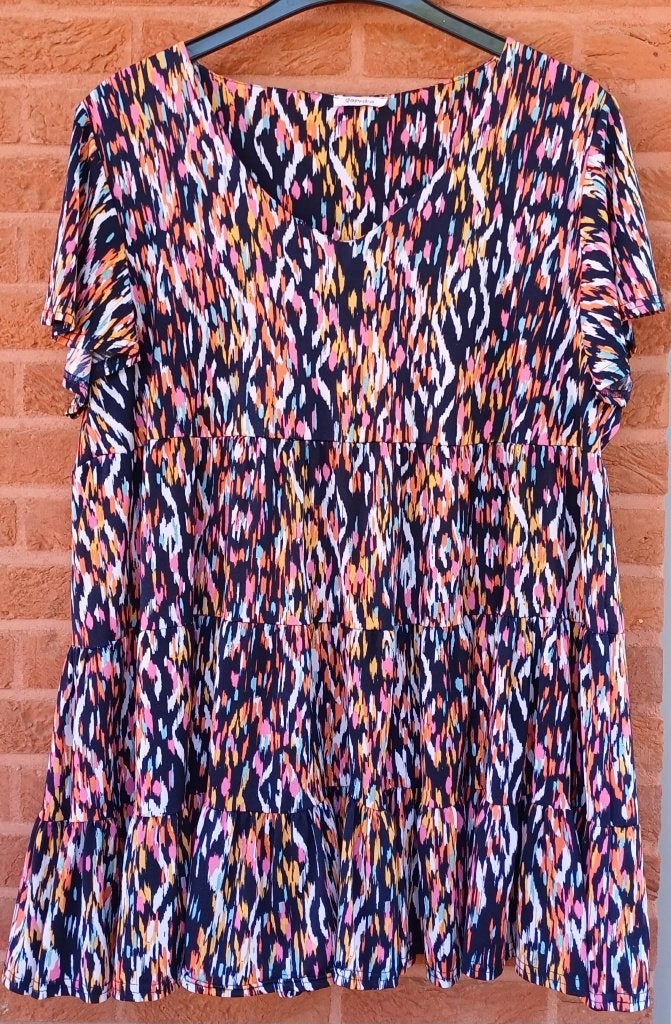 Veelkleurige losse tuniek Paprika M/L 46-48, Overige kleuren, Maat 46/48 (XL) of groter, Ophalen of Verzenden, Zo goed als nieuw