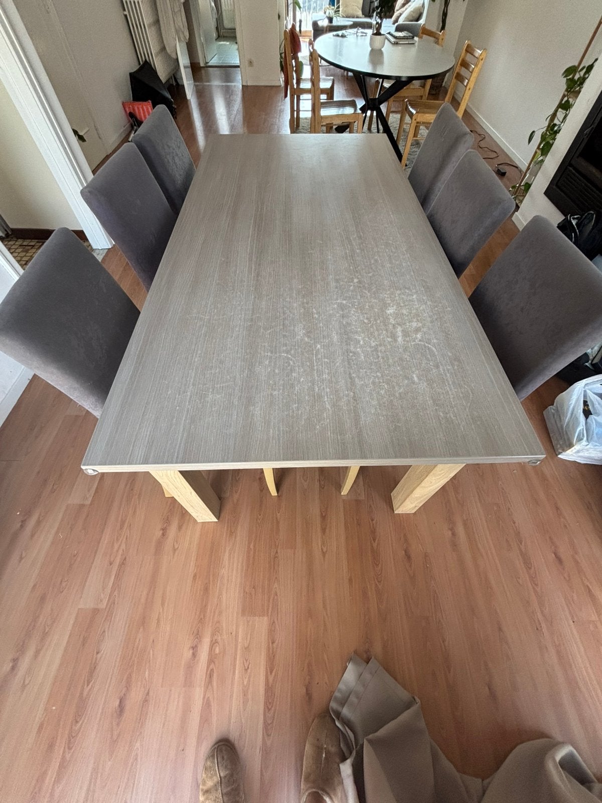 Tafel met 6 stoelen, Huis en Inrichting, Ophalen of Verzenden, Zo goed als nieuw