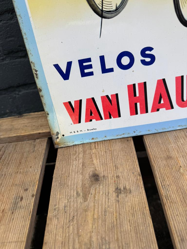 Fiets reclamebord van Hauwaert, Ophalen of Verzenden, Gebruikt, Reclamebord