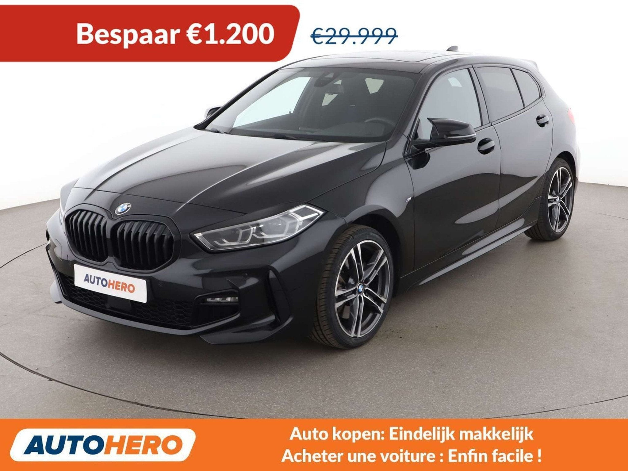 BMW 1 Serie 120 120i M Sport (année de construction 2024), Autos, Noir, 5 portes, Automatique, 1998 cm³