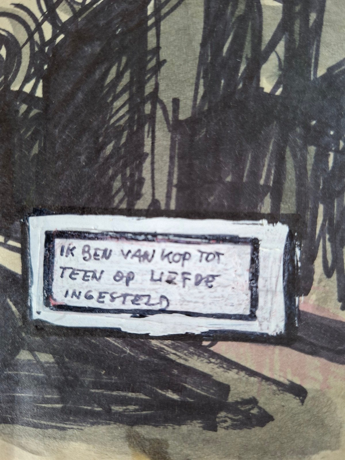 VERTONGEN Frits "Ik ben van kop tot teen..." inkttekening, Antiek en Kunst, Ophalen of Verzenden, Tekening
