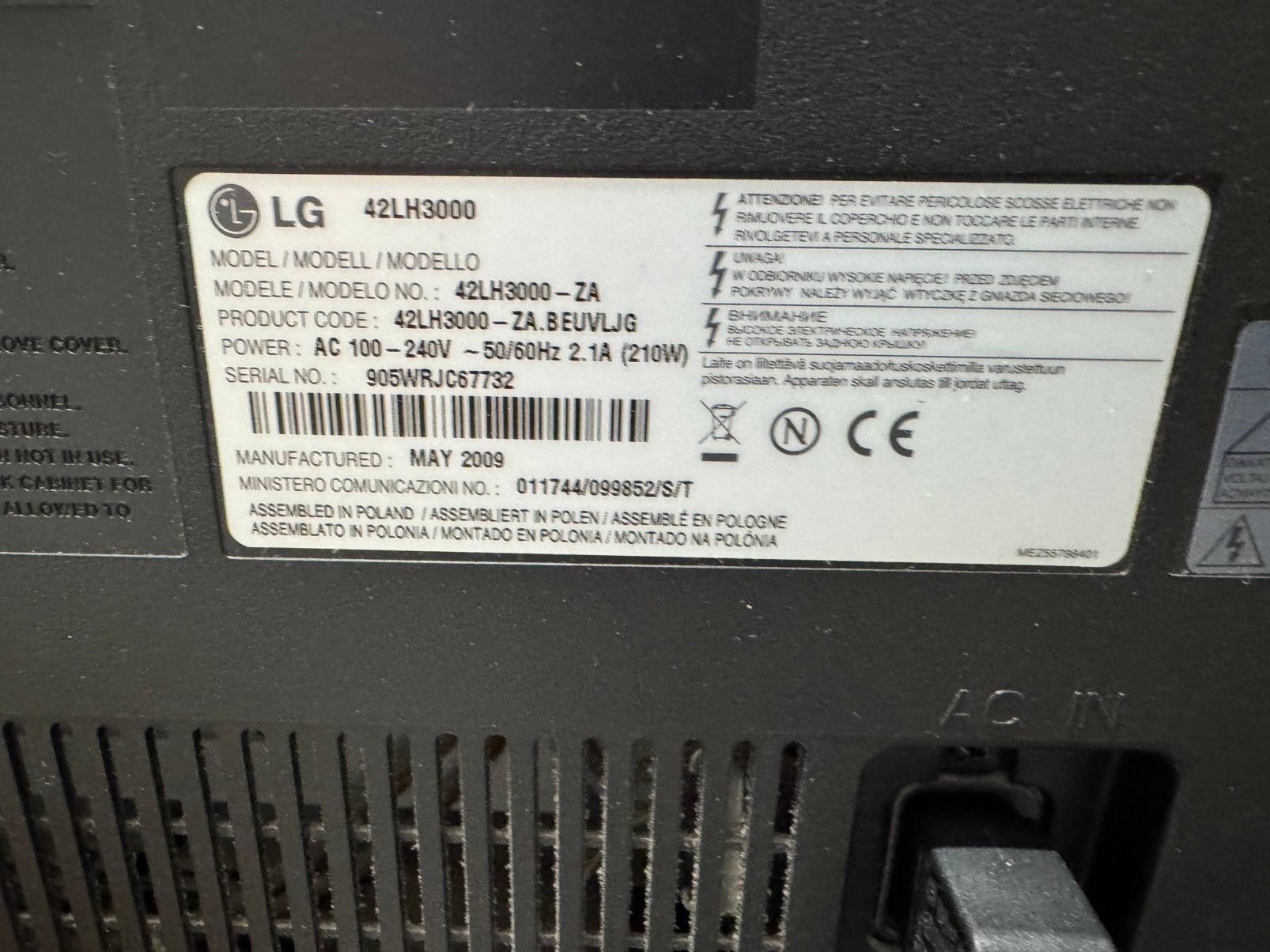 Mooie LG TV - flatscreen - buitenkans, Ophalen, Zo goed als nieuw, LG