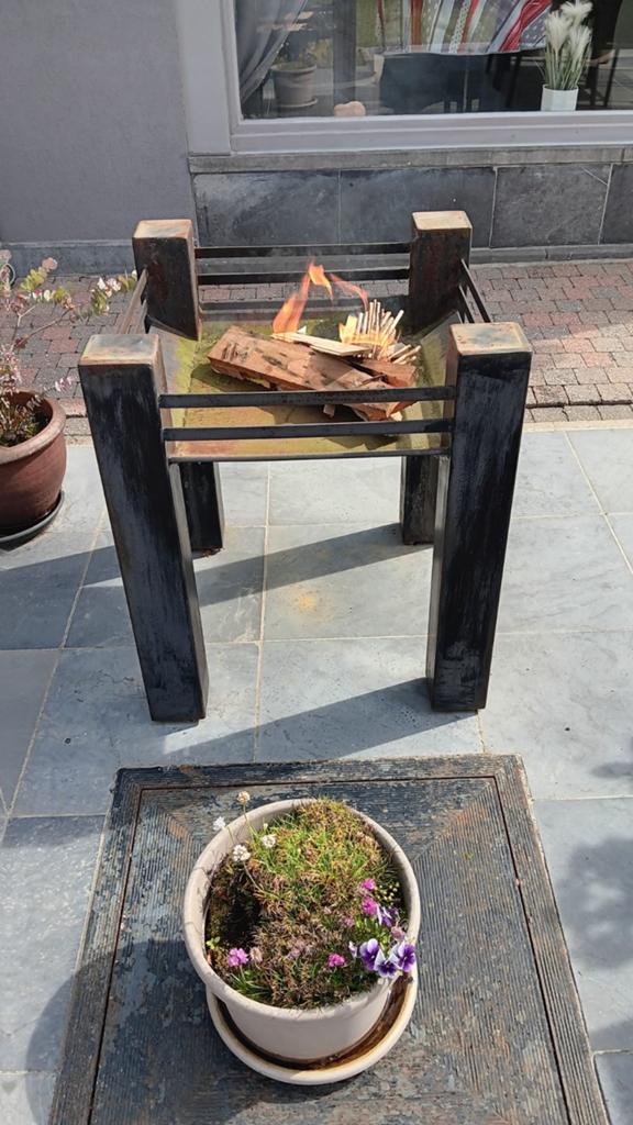 Vuurkorf met toebehoren., Tuin en Terras, Tuinhaarden, Ophalen