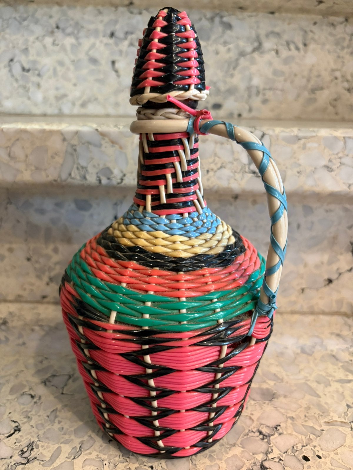 Vintage jaren’60 scoubidoo fles, Ophalen of Verzenden