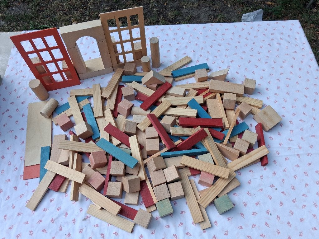 Collectie houten bouwblokken, Kinderen en Baby's, Ophalen