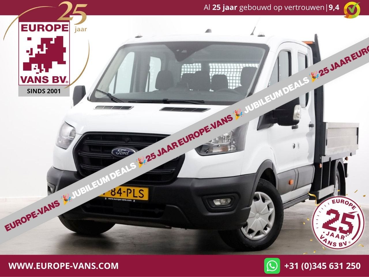 Ford Transit 350 2.0 TDCI 130pk Trend L3 D.C. Open Laadbak 0, Wit, Bedrijf, Ford, Onderhoudsboekje