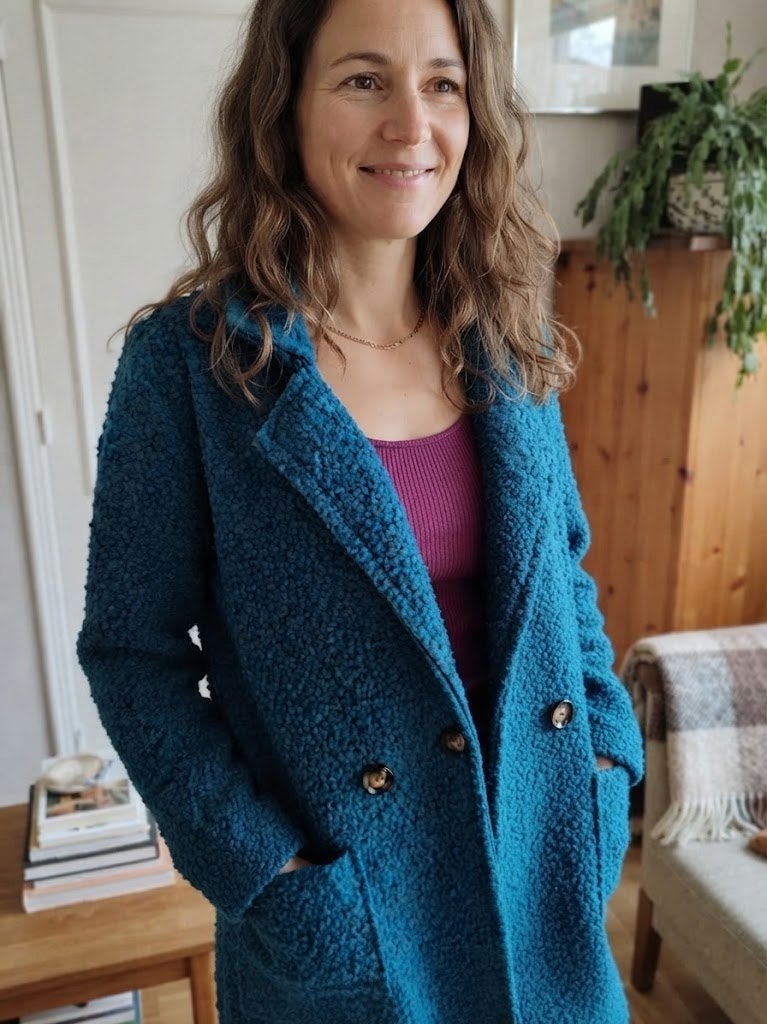 Dikke warme gilet - golf - vest - trui met knopen  a, Kleding | Dames, Jassen | Winter, Verzenden, Blauw