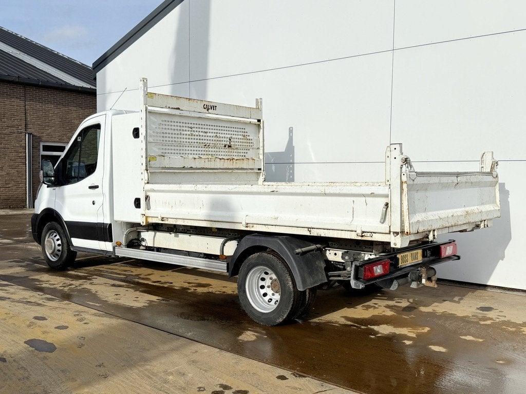 Ford Transit 2.0 TDCI 170PK Kipper Dubbellucht Trekhaak Airc, Auto's, Voorwielaandrijving, 4 cilinders, 2766 kg, Wit