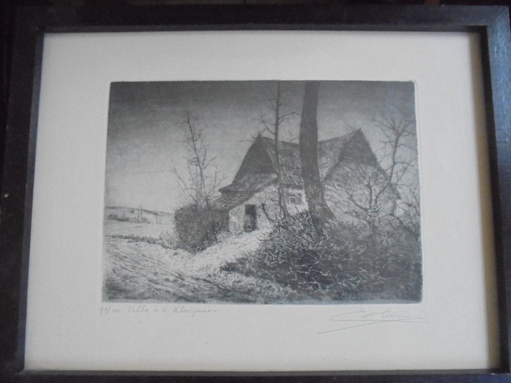 Emiel de Cooman  1922 - 2021  Ets Villa v d Kluizenaar, Verzenden, Ets, Gesigneerd