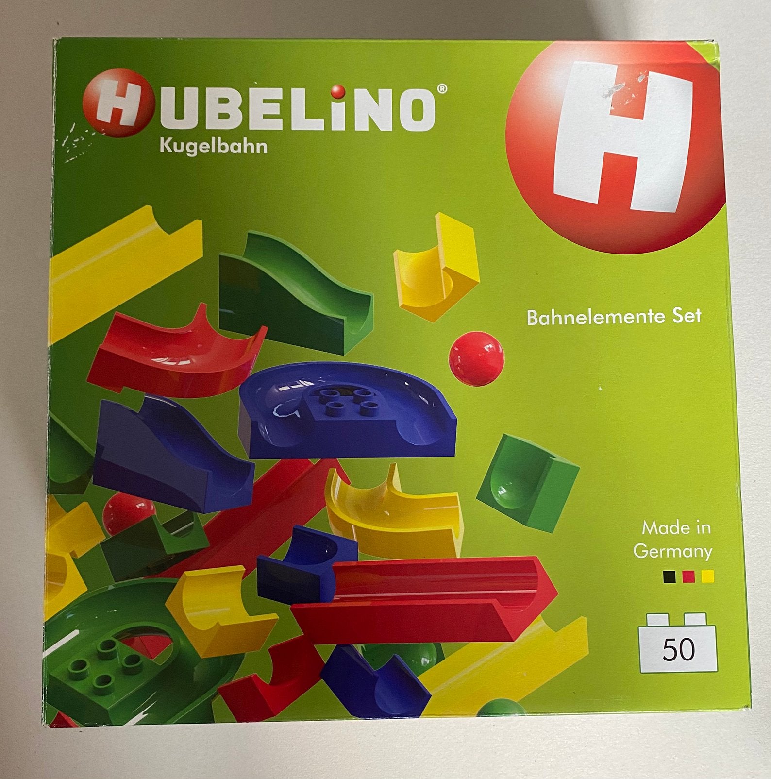 Hubelino knikkerbaan, Ophalen, Gebruikt