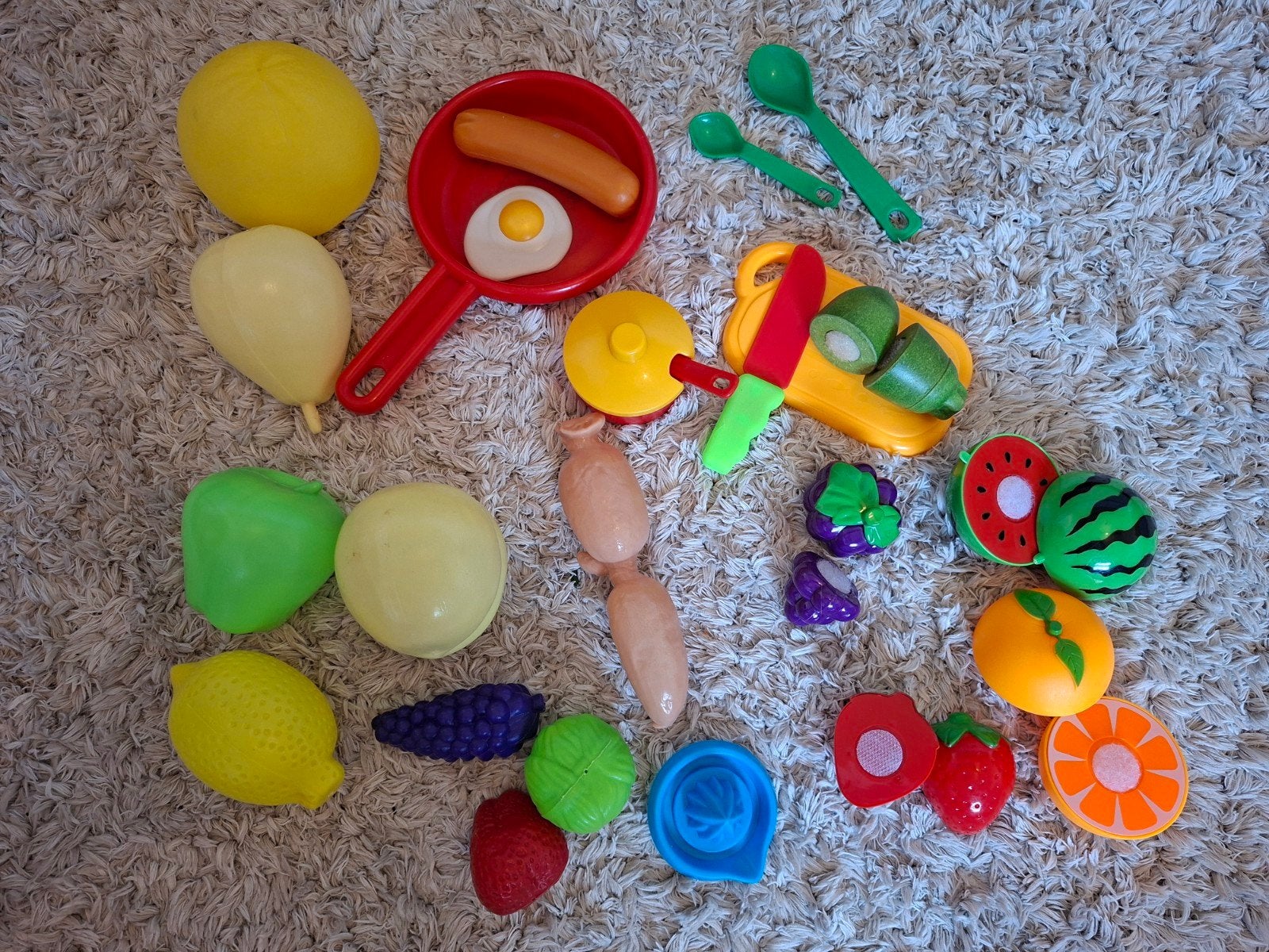 plastic speelgoed eten en kookset, Ophalen of Verzenden, Gebruikt, Kunststof, Speelkeuken-accessoire