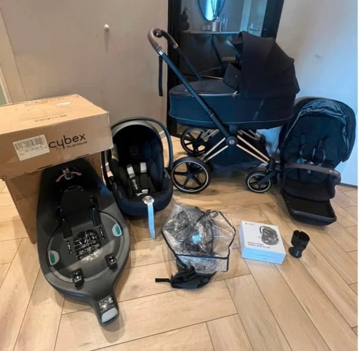 Cybex Priam 4 combiwagen gold/ zwarte 4-1Compleet, Ophalen, Zo goed als nieuw, Combiwagen